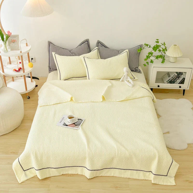 Bubble Yarn Blanket for Bed Single/Queen Size Bedspreads for Summer Plain Lace Quilt/Comforter for Sofa(pillowcase need order)
