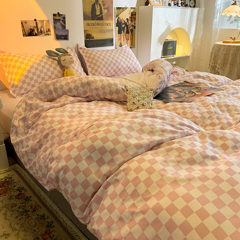 Bedding Set 2 Bedrooms Sheet Duvet Cover Linens Bedspread Euro Nordic 150 Beds for Girls King Size Luxury Pillowcase Cute Bed