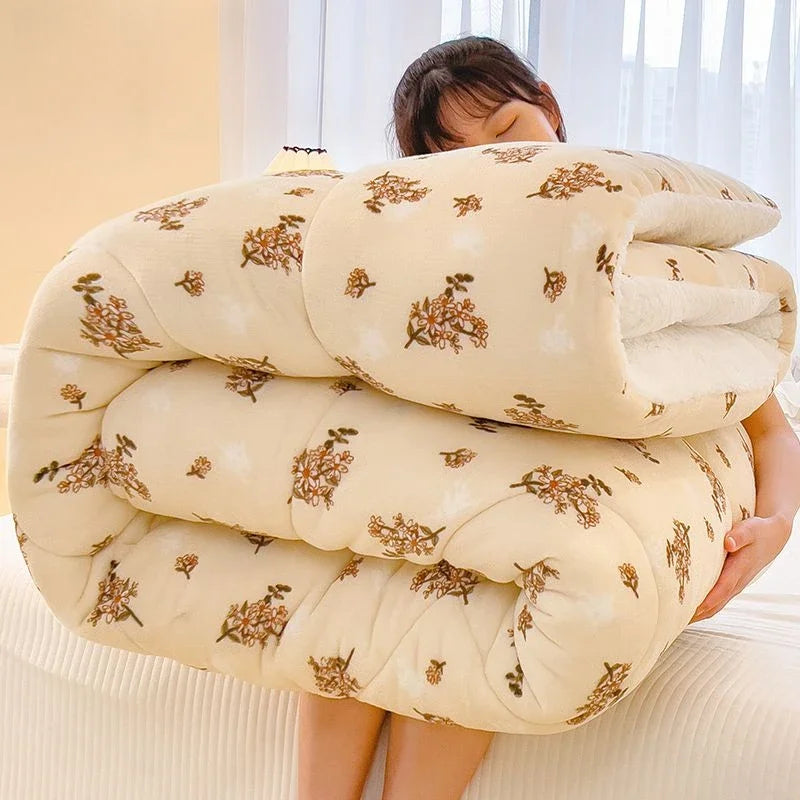 New Silk Cotton Quilt Winter Quilt and Cotton Quilt Are Thickened To Keep Warm Winter Single and Double Duvet with Plush Core