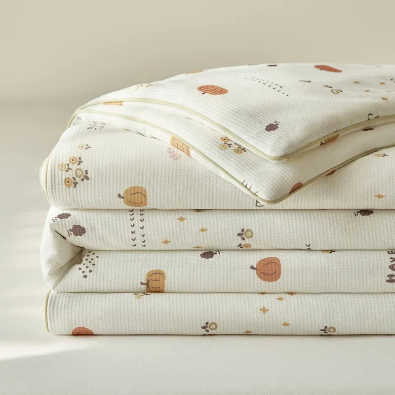 Summer Quilt Class A Knitted Aerobic Cotton Printed Soybean Quilt Summer Bedspread Home Textiles