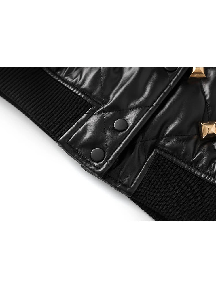 Diamond Quilted Press Studs Jacket