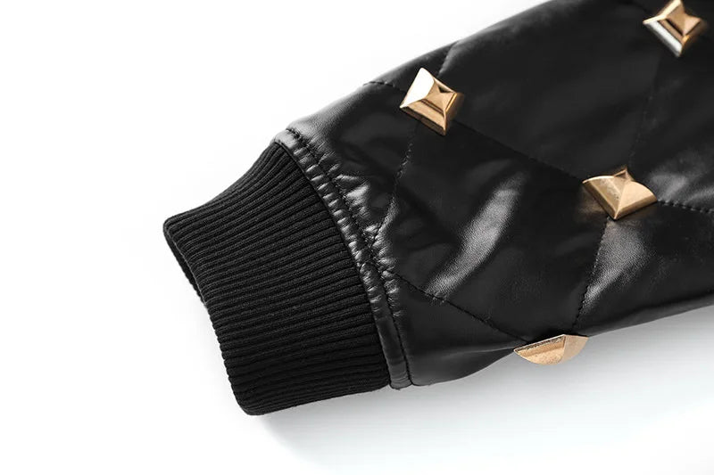 Diamond Quilted Press Studs Jacket