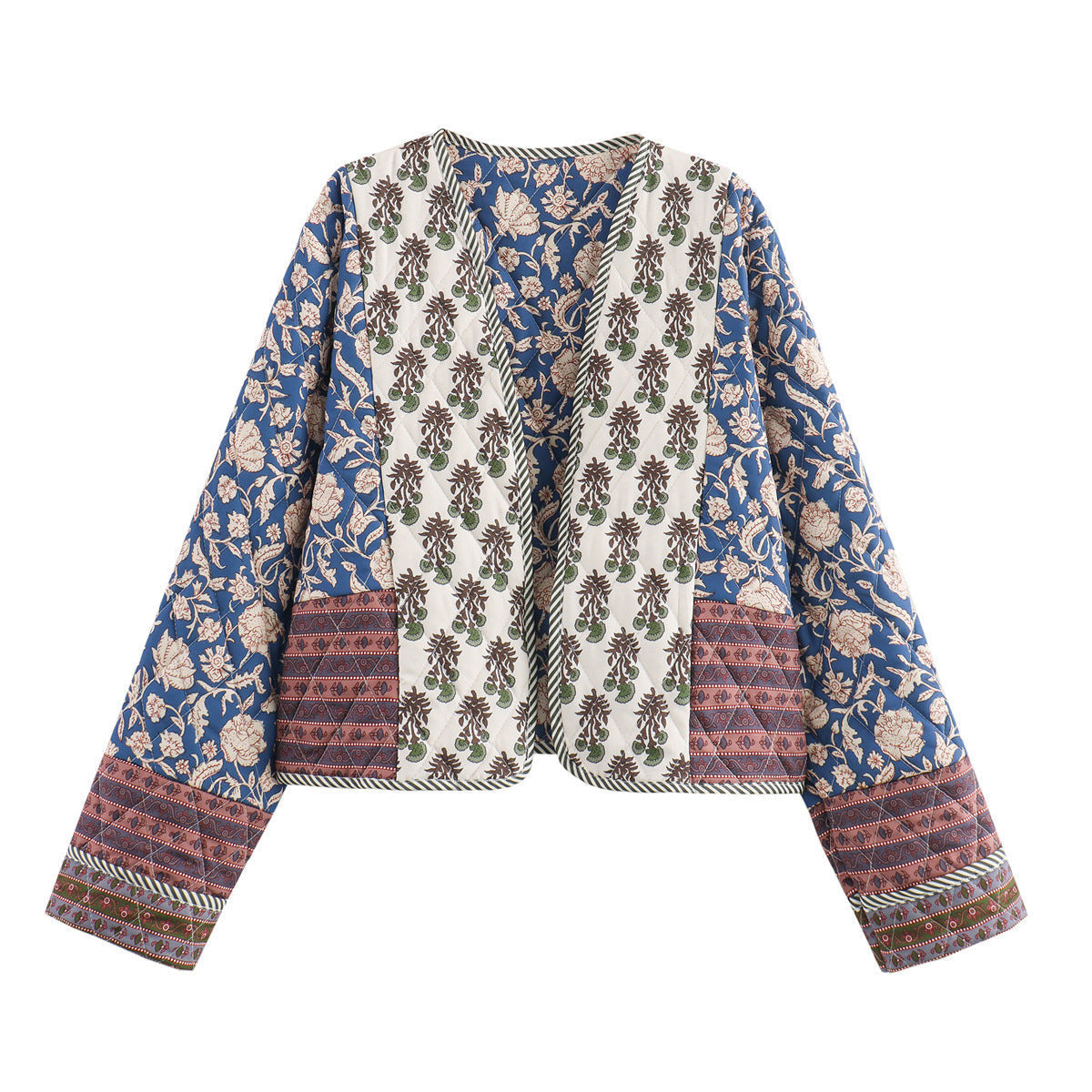 Double-Sided Print Quilted Loose Cotton Jacket
