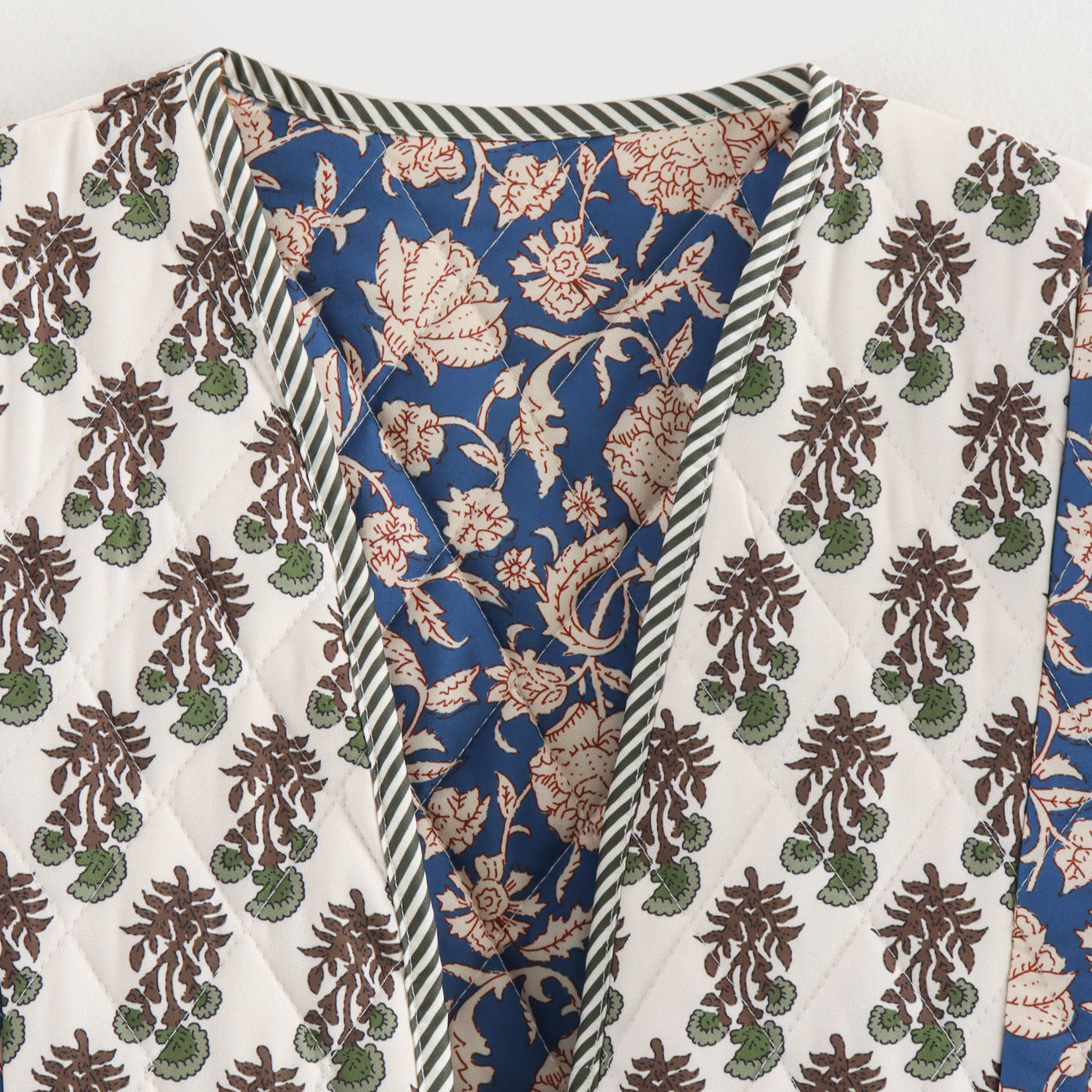 Double-Sided Print Quilted Loose Cotton Jacket