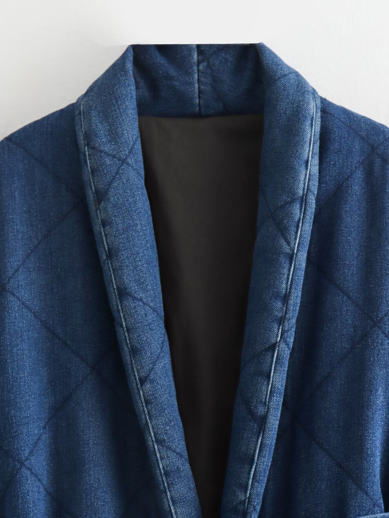 Casual Quilted Denim Jacket