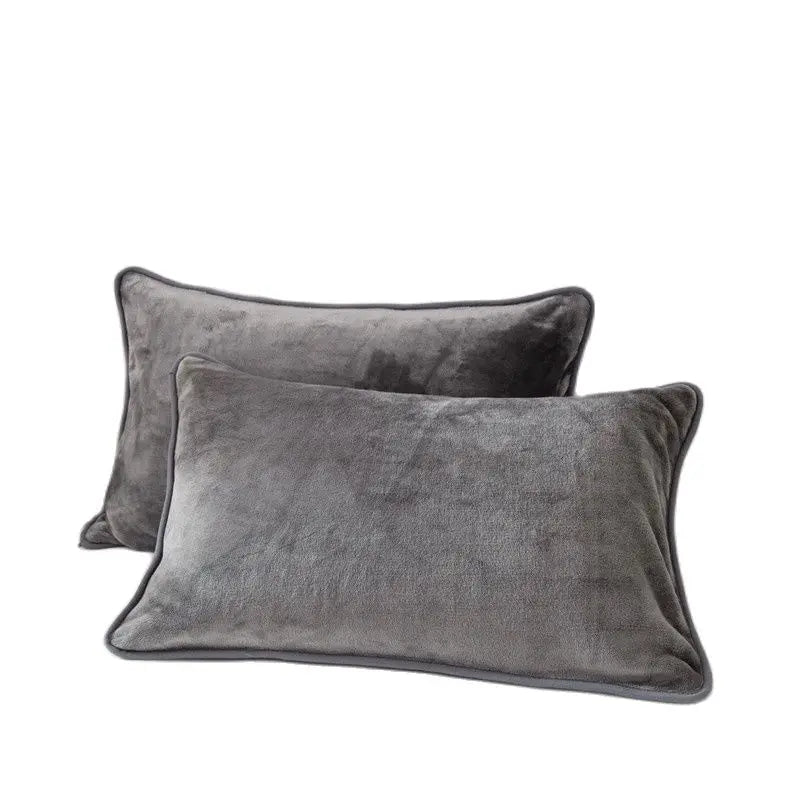 Luxury Velvet Pillowcase 48x74cm Solid Color Soft Skin Pillow Case Pillow Cover Bedding Flannel Fabric Warm And Smooth