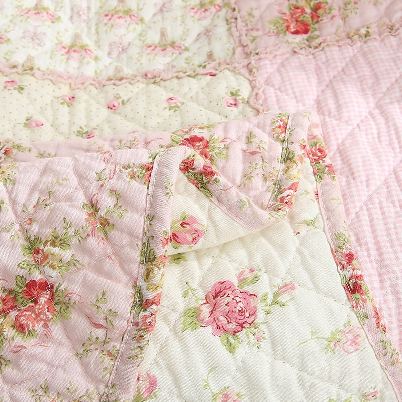Patchwork Cotton Bed Quilt 1PC Bedspread on the Bed CHAUSUB Coverlet for Summer Twin 150*200 Sofa Cover Floral Quilted Blanket