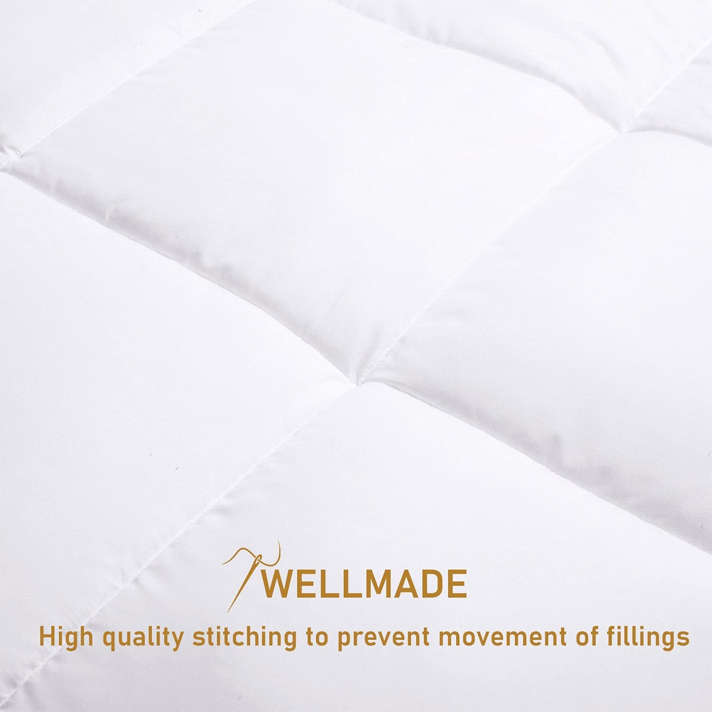 Peter Khanun White Duvet 300g/m2 Soft Microfiber Quilt 4 Seasons Winter Comforter Blanket Plush Microfiber Fill Machine Washable