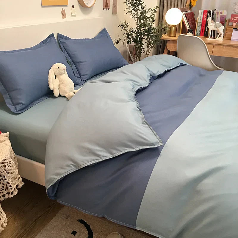 Ins Bedding Set Bed Linen 2 Bedrooms Duvet Cover For Girl Adults Bedspread Flat Sheet Quilt Cover King 220x240 Cover
