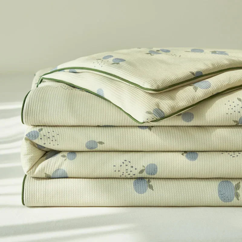 Summer Quilt Class A Knitted Aerobic Cotton Printed Soybean Quilt Summer Bedspread Home Textiles