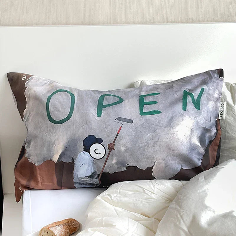 Nordic Pillow Case Cotton Double Sided Printing Bedding Back Support Cushion Cover Pillowcase Home Dorm Room Decorative Decor