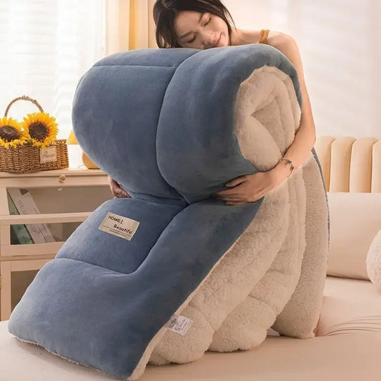 New Silk Cotton Quilt Winter Quilt and Cotton Quilt Are Thickened To Keep Warm Winter Single and Double Duvet with Plush Core