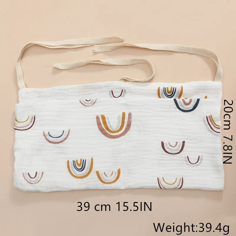 39x20cm 1PCS Large Baby Crib Storage Bag Cotton Multifunctional Newborn Bed Headboard Organizer For Kids Baby Bedding Diaper Bag