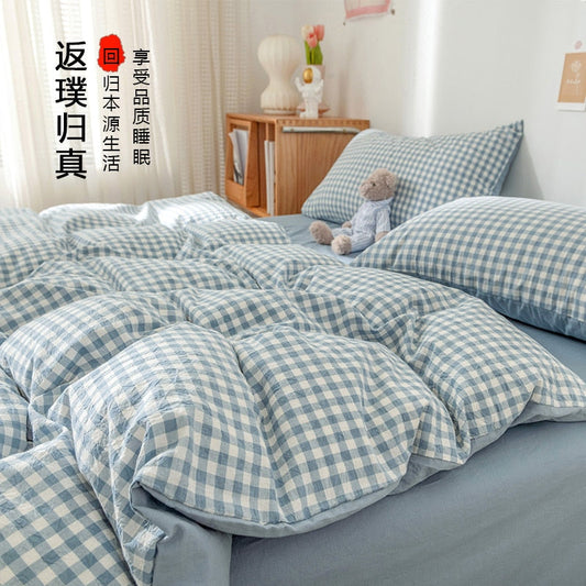 Bedding Set  2 Bedrooms Sheet Duvet Cover Linens Bedspread Euro Nordic 150 Beds for Girls King Size Luxury Pillowcase Cute Bed