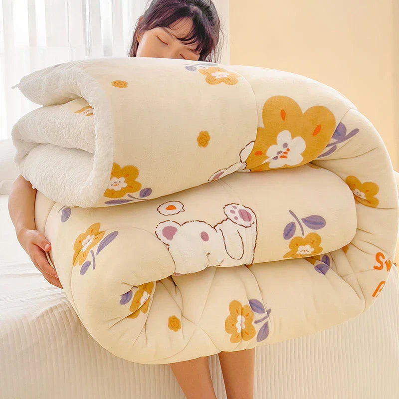 New Silk Cotton Quilt Winter Quilt and Cotton Quilt Are Thickened To Keep Warm Winter Single and Double Duvet with Plush Core