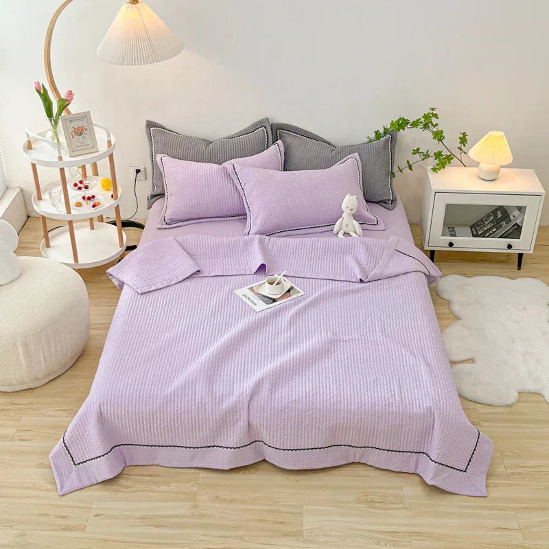 Bubble Yarn Blanket for Bed Single/Queen Size Bedspreads for Summer Plain Lace Quilt/Comforter for Sofa(pillowcase need order)
