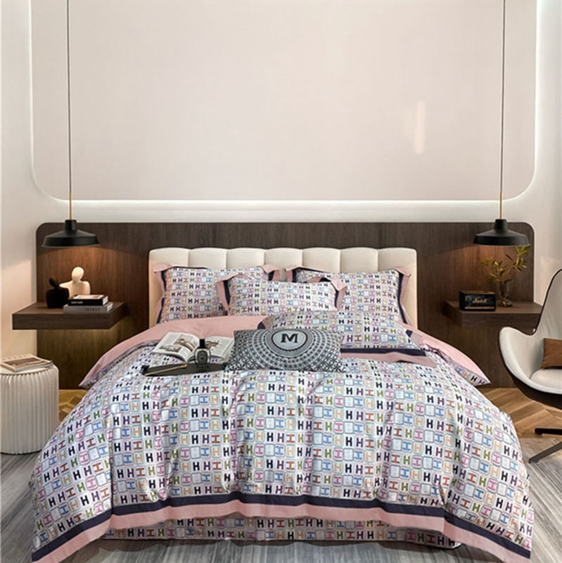 Grey Bedding Set Solid Color Boys Flat Sheet Duvet Cover No Filling Pillowcase Bed Queen Twin Bed Sheet Cute Kawaii