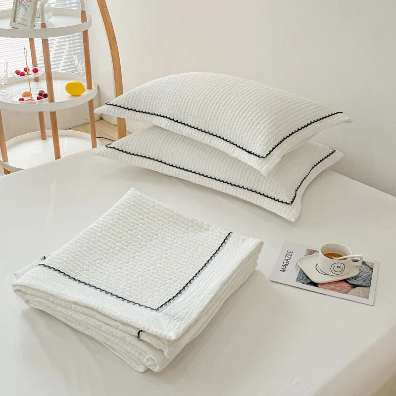 Bubble Yarn Blanket for Bed Single/Queen Size Bedspreads for Summer Plain Lace Quilt/Comforter for Sofa(pillowcase need order)