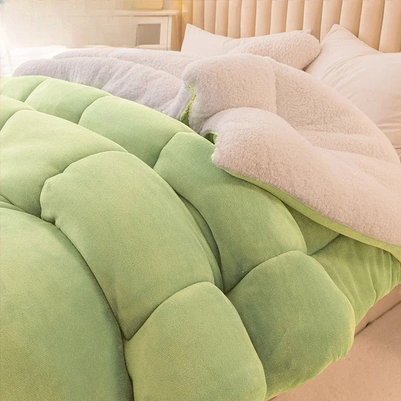 New Silk Cotton Quilt Winter Quilt and Cotton Quilt Are Thickened To Keep Warm Winter Single and Double Duvet with Plush Core