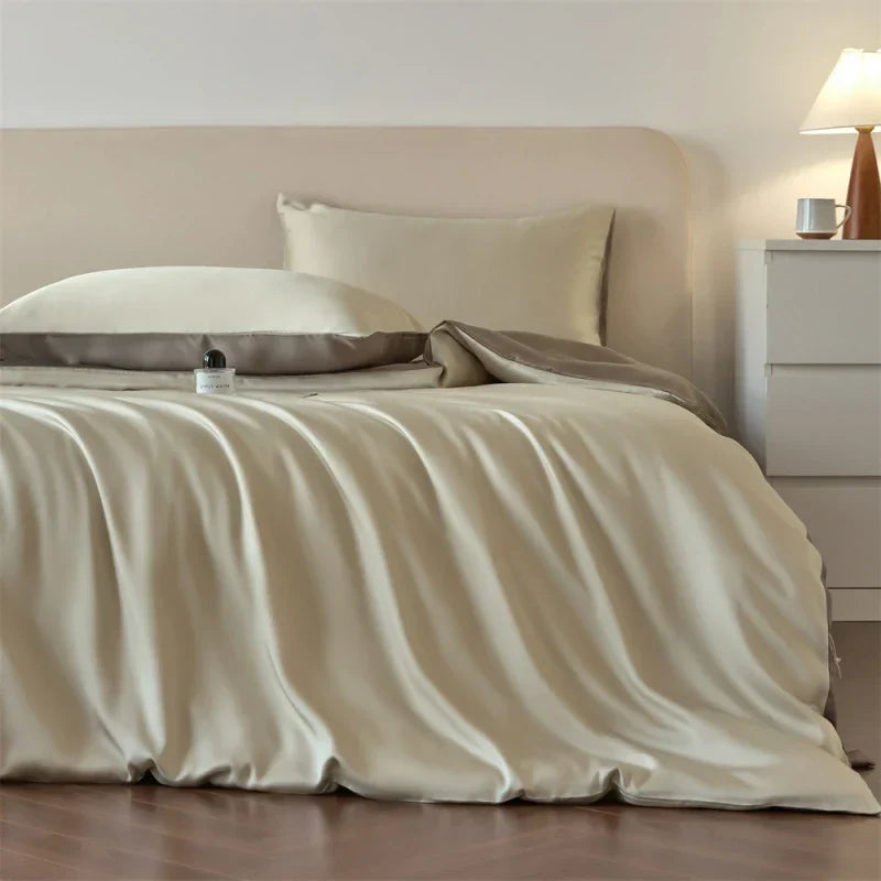 100s Lyocell Silkly Bedding Sets Summer Bed Linens Ru Europe Queen King Single Size Pillowcase Sheet Duvet Cover