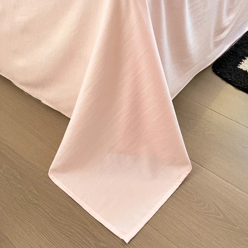 Super Soft Towel Embroidery Bedding Set Duvet Cover Queen Full Twin Size Bed Flat Sheet Kids Girls Quilt Cover Pillowcase Kawaii