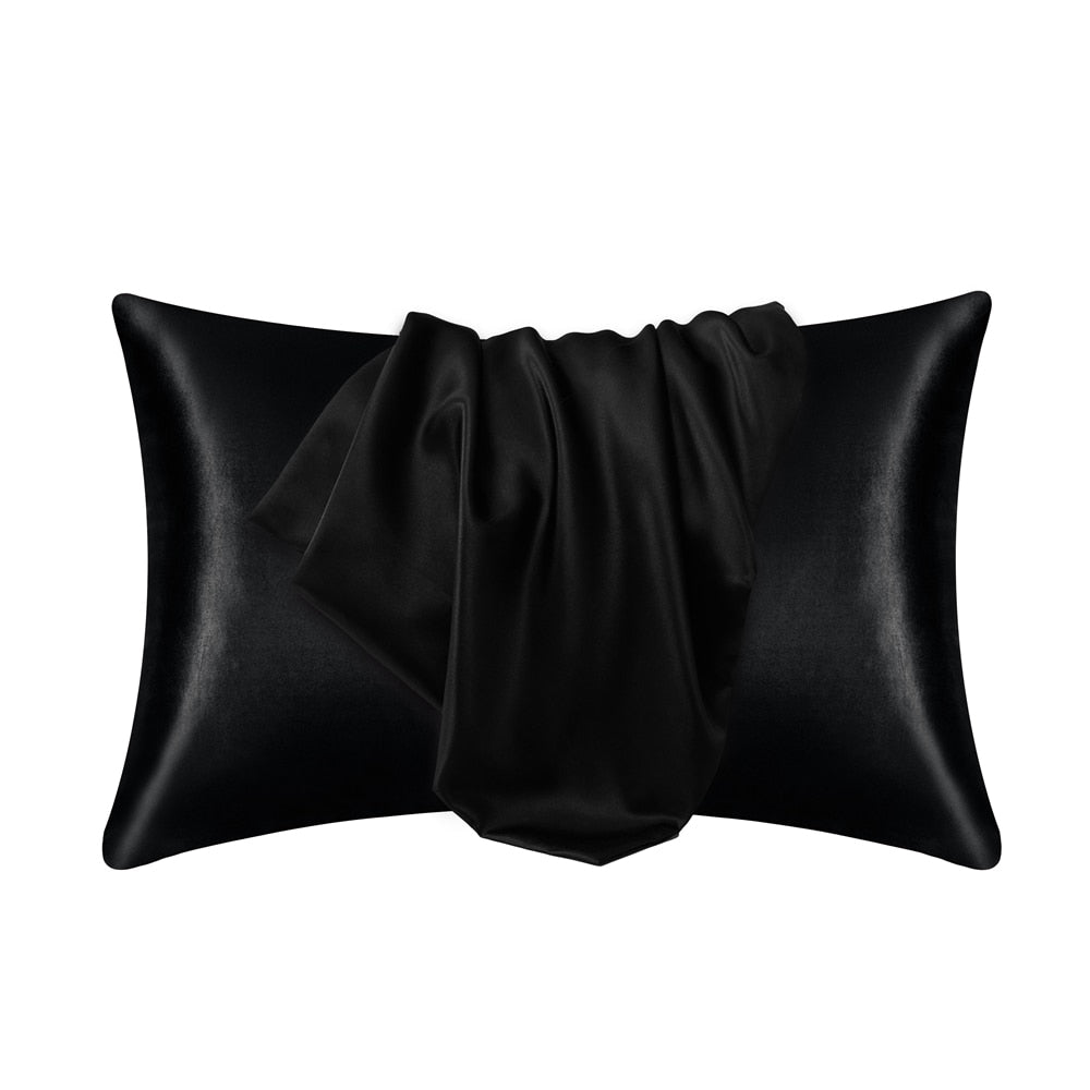 100% Natural Mulberry Silk Pillowcase White Black Grey Khaki Blue Pink Sliver Bed Pillow Covers Luxury Cases Home Bedding Decor