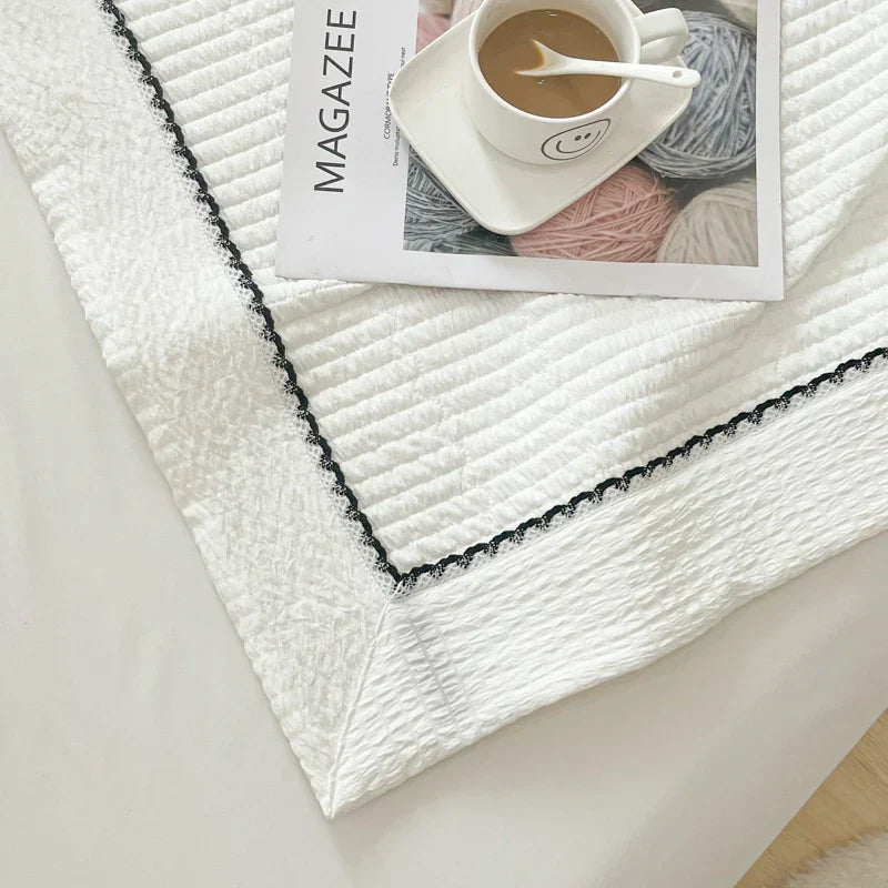 Bubble Yarn Blanket for Bed Single/Queen Size Bedspreads for Summer Plain Lace Quilt/Comforter for Sofa(pillowcase need order)