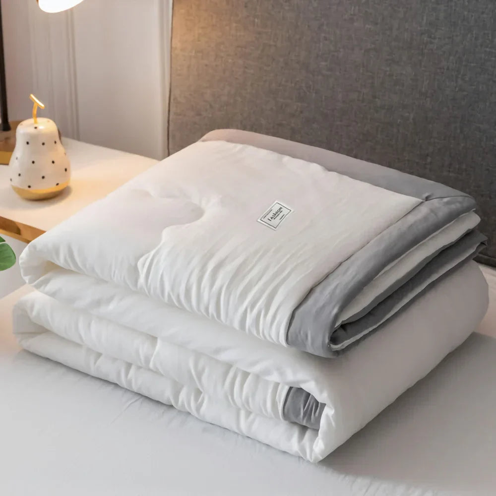 Airconditioning Quilt Gewassen Katoen Gooi Deken Quilten Dunne Dekbed Cooling Dekbed Gewatteerde Quilt Effen Kleur
