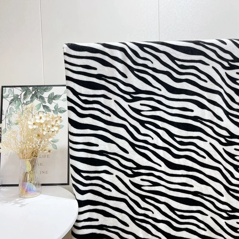 Ins Style Zebra Blanket Soft Microfiber Blanket For Bed Office Flannel Blanket Warm Throw Blanket Plush Bedspread Kids Bedding