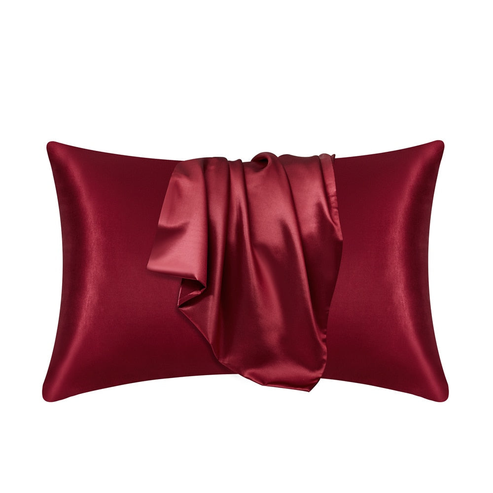 100% Natural Mulberry Silk Pillowcase White Black Grey Khaki Blue Pink Sliver Bed Pillow Covers Luxury Cases Home Bedding Decor