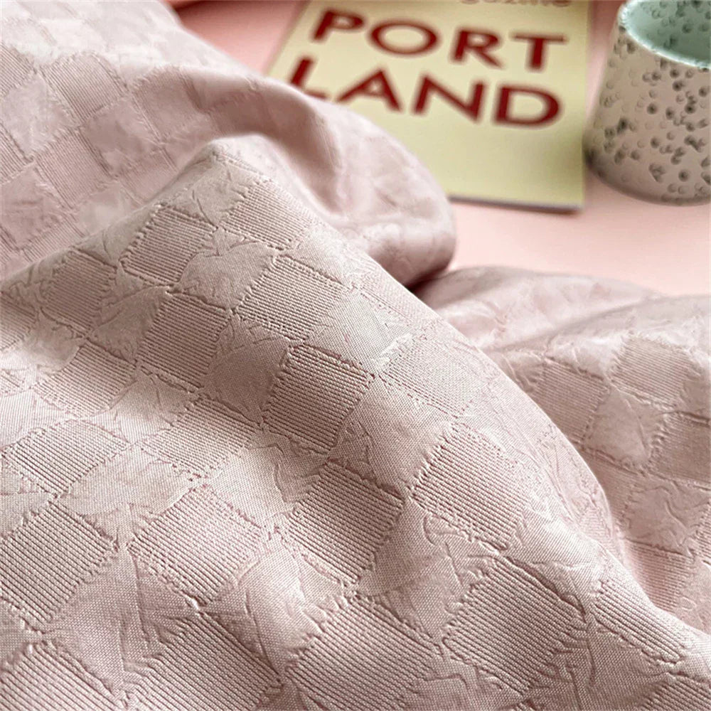 New Jacquard Bedding Set Fashion Skin Friendly Four Piece Set Quilt Cover Flat Sheet King Size Duvet Cover Pillowcase Bed Linens