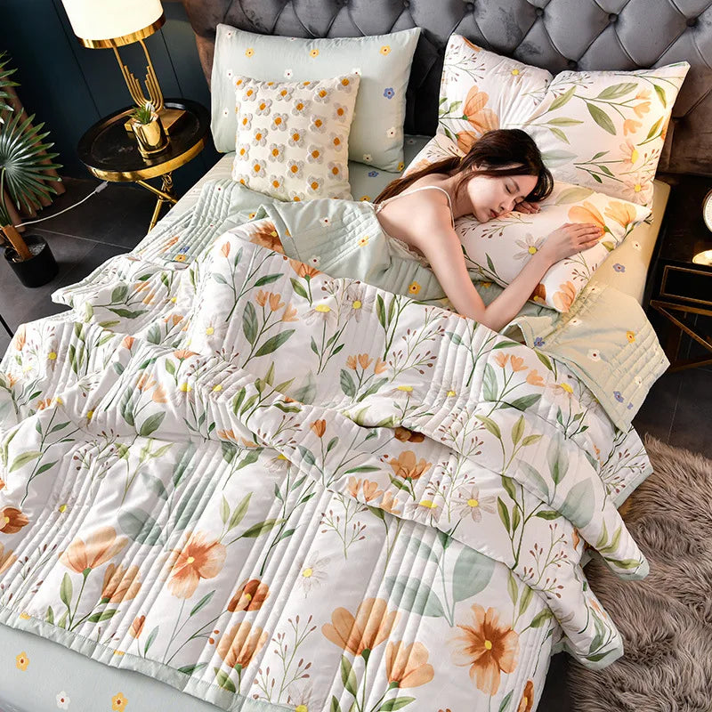 Home Textile Bedding Quilt Blankets Throw Bedspread Summer Quilt King Queen Twin Washed Cotton Comforter Bed Quilted Quilt