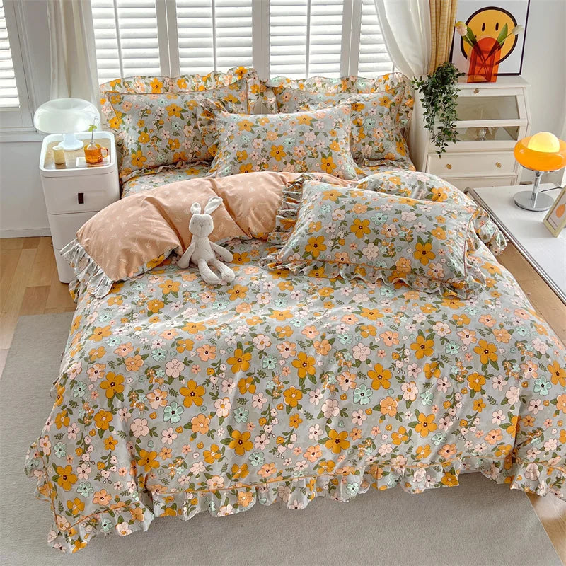 100% Cotton Quilt Cover Adults Kids Duvet Cover Printed Comforter Cover Home Bed Linen funda nordica Bed Cover (No Pillowcase)