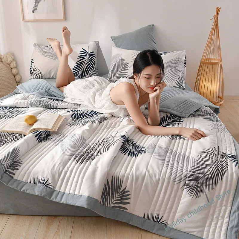 Home Textile Bedding Quilt Blankets Throw Bedspread Summer Quilt King Queen Twin Washed Cotton Comforter Bed Quilted Quilt