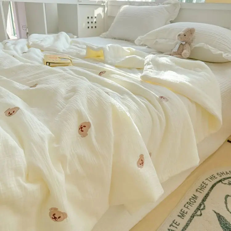 Korean Ins Cool Blanket Quilt for Summer Soft And Skin Friendly Cool In Summer For Girl For Baby Double Air Conditioning Quilt