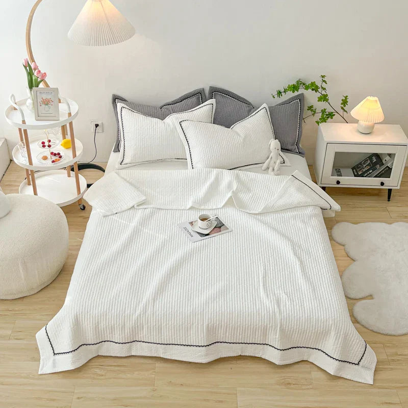 Bubble Yarn Blanket for Bed Single/Queen Size Bedspreads for Summer Plain Lace Quilt/Comforter for Sofa(pillowcase need order)