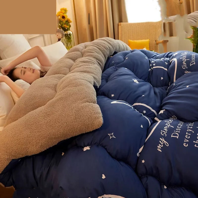 New Winter Quilt Core Thickened Quilt of 10 Pounds for Warm Winter Winter Dormitory Household Dormitory Warm Bedding