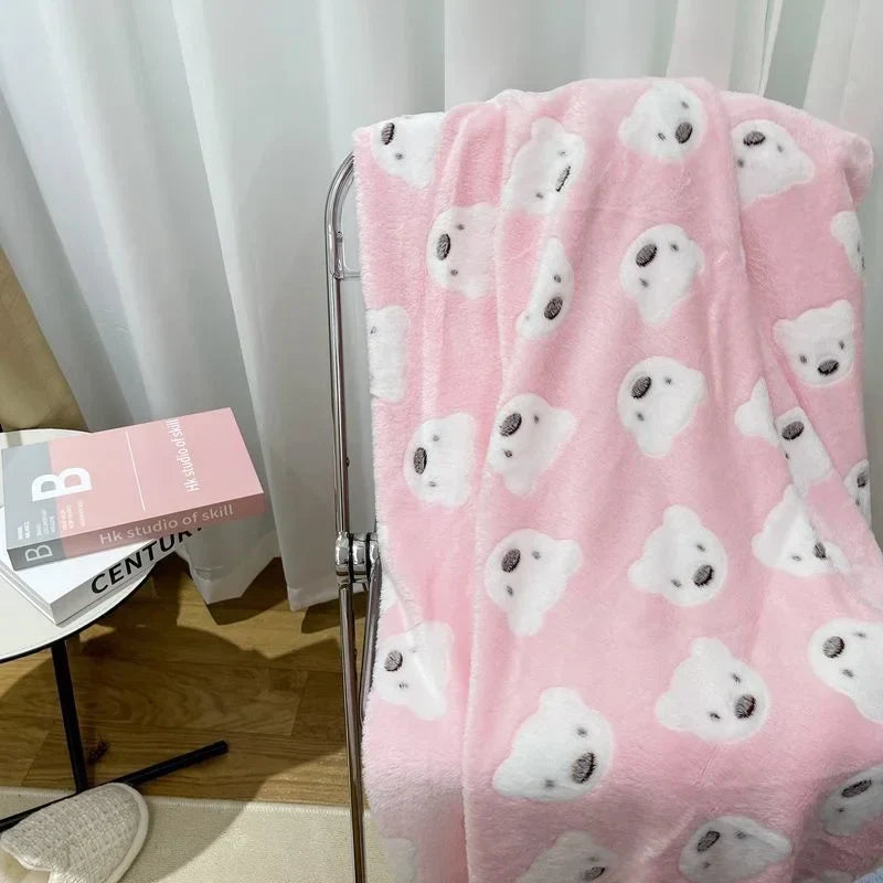 Ins Style Zebra Blanket Soft Microfiber Blanket For Bed Office Flannel Blanket Warm Throw Blanket Plush Bedspread Kids Bedding