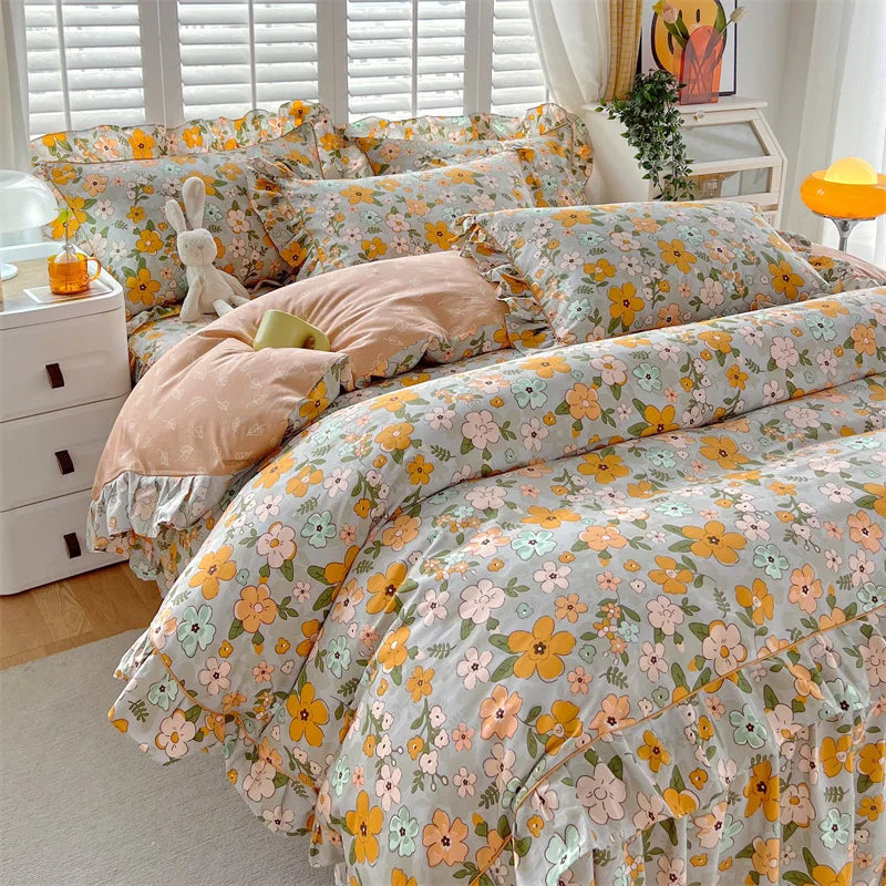 100% Cotton Quilt Cover Adults Kids Duvet Cover Printed Comforter Cover Home Bed Linen funda nordica Bed Cover (No Pillowcase)