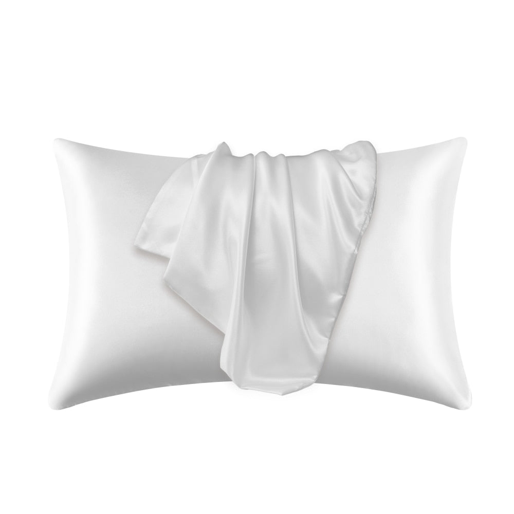 100% Natural Mulberry Silk Pillowcase White Black Grey Khaki Blue Pink Sliver Bed Pillow Covers Luxury Cases Home Bedding Decor