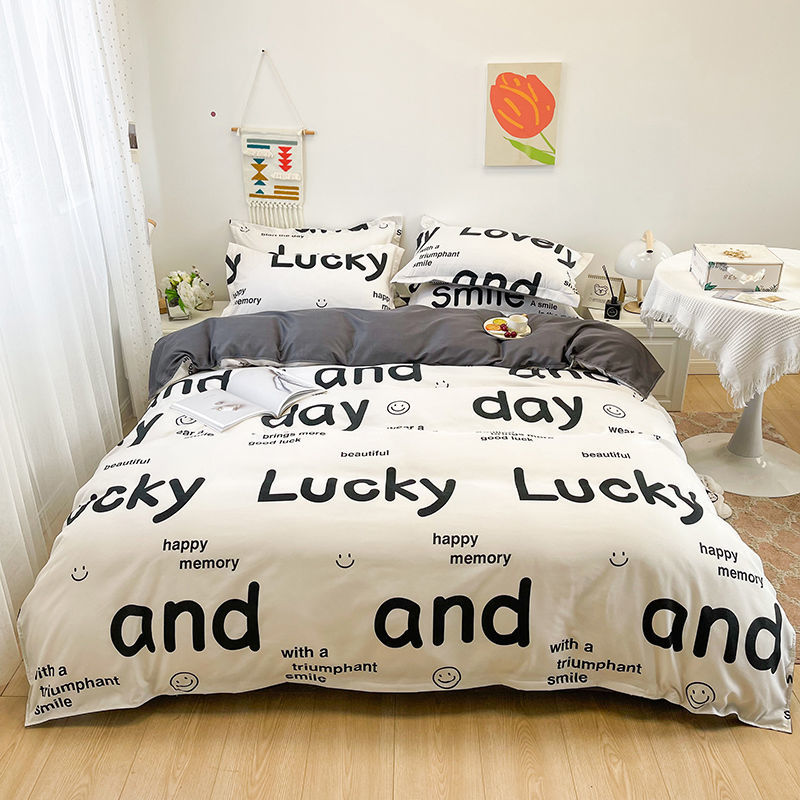 Cute Bear Bedding Set Girls Boys Kids Single Double Size Flat Sheet Duvet Cover Pillowcase Bed Linens White Blue Home Textile