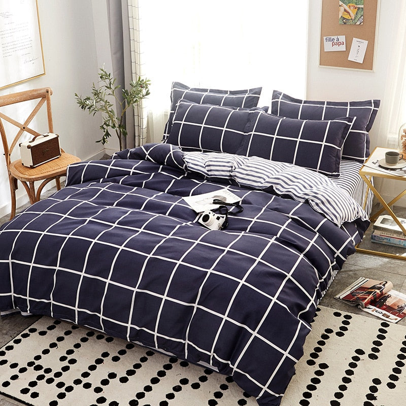 Cute Cartoon Print Duvet Cover 220x240 Lovely Pattern Adults Kids Quilt Cover AB Double-sided Comforter Covers No Pillow Cases