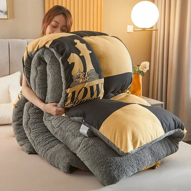 New Winter Quilt Core Thickened Quilt of 10 Pounds for Warm Winter Winter Dormitory Household Dormitory Warm Bedding