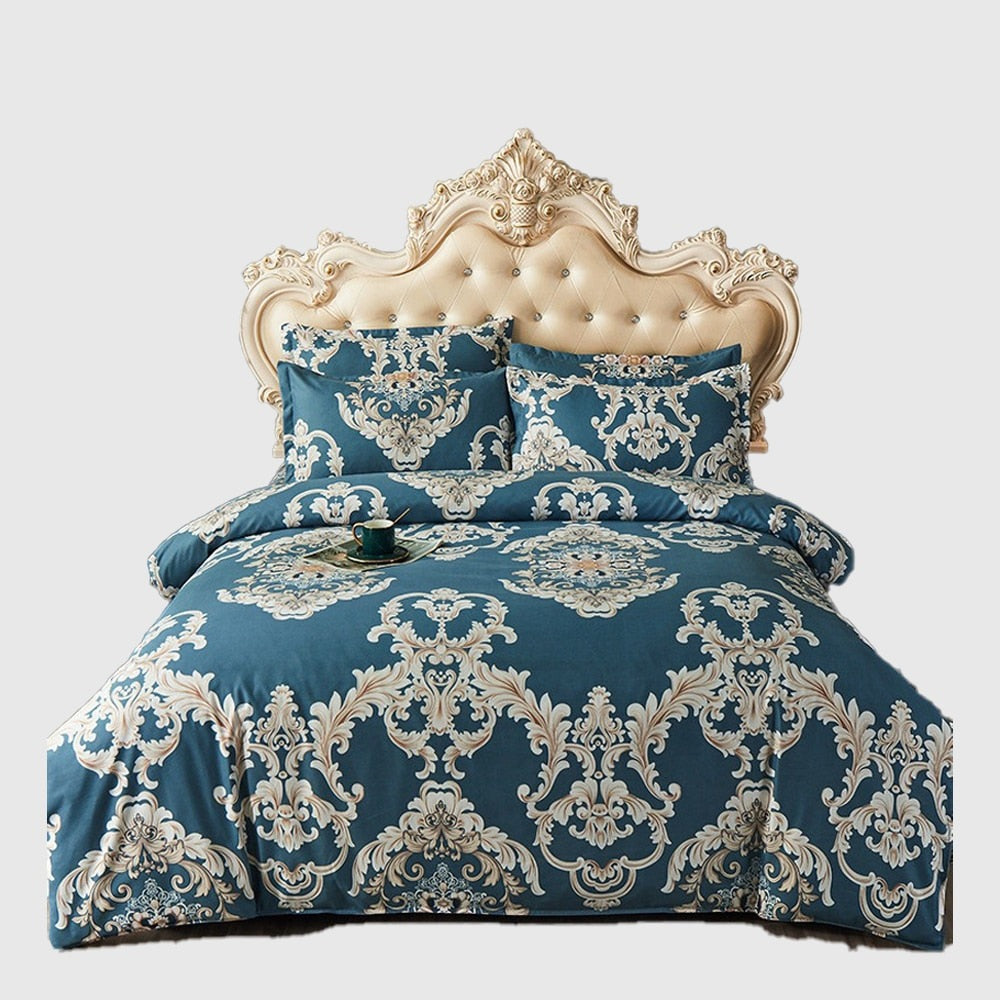 4pcs Set Winter Soft Nordic Double Bed Bedding Set Luxury Jacquard Non-irritating Sheet Quilt Cover Pillowcase 200x230cm