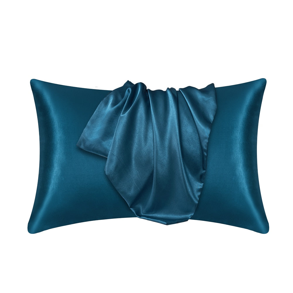 100% Natural Mulberry Silk Pillowcase White Black Grey Khaki Blue Pink Sliver Bed Pillow Covers Luxury Cases Home Bedding Decor
