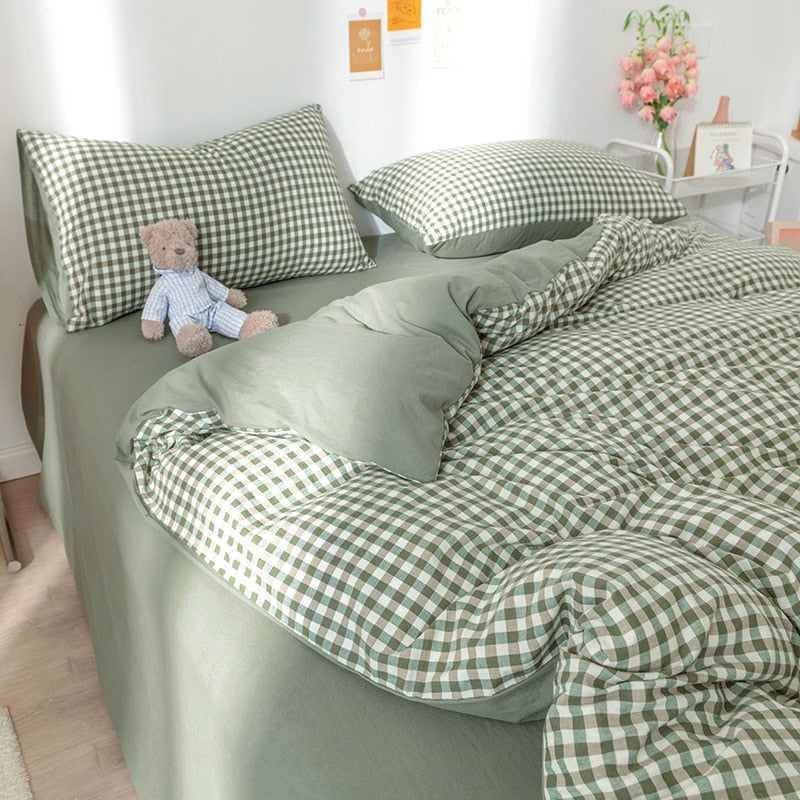 Bedding Set  2 Bedrooms Sheet Duvet Cover Linens Bedspread Euro Nordic 150 Beds for Girls King Size Luxury Pillowcase Cute Bed
