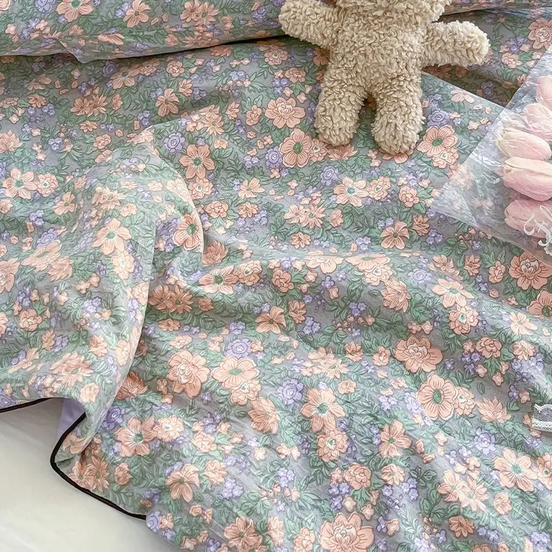 Summer Quilt Air Conditioning Quilt Flower Girl Heart Class A  Double Layer Yarn Summer Cool  Soft Machine Washable