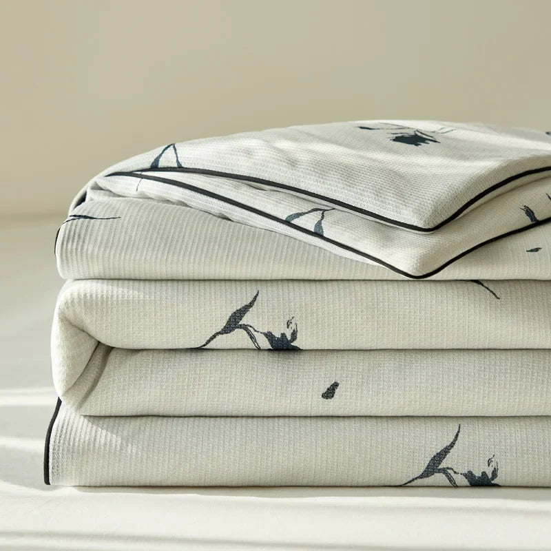 Summer Quilt Class A Knitted Aerobic Cotton Printed Soybean Quilt Summer Bedspread Home Textiles