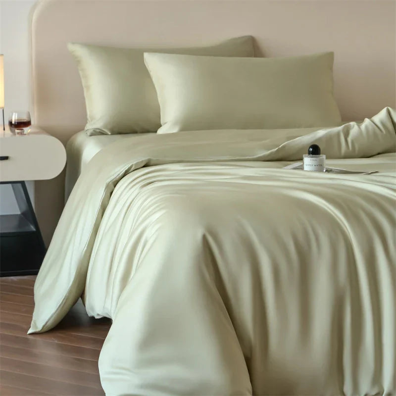100s Lyocell Silkly Bedding Sets Summer Bed Linens Ru Europe Queen King Single Size Pillowcase Sheet Duvet Cover