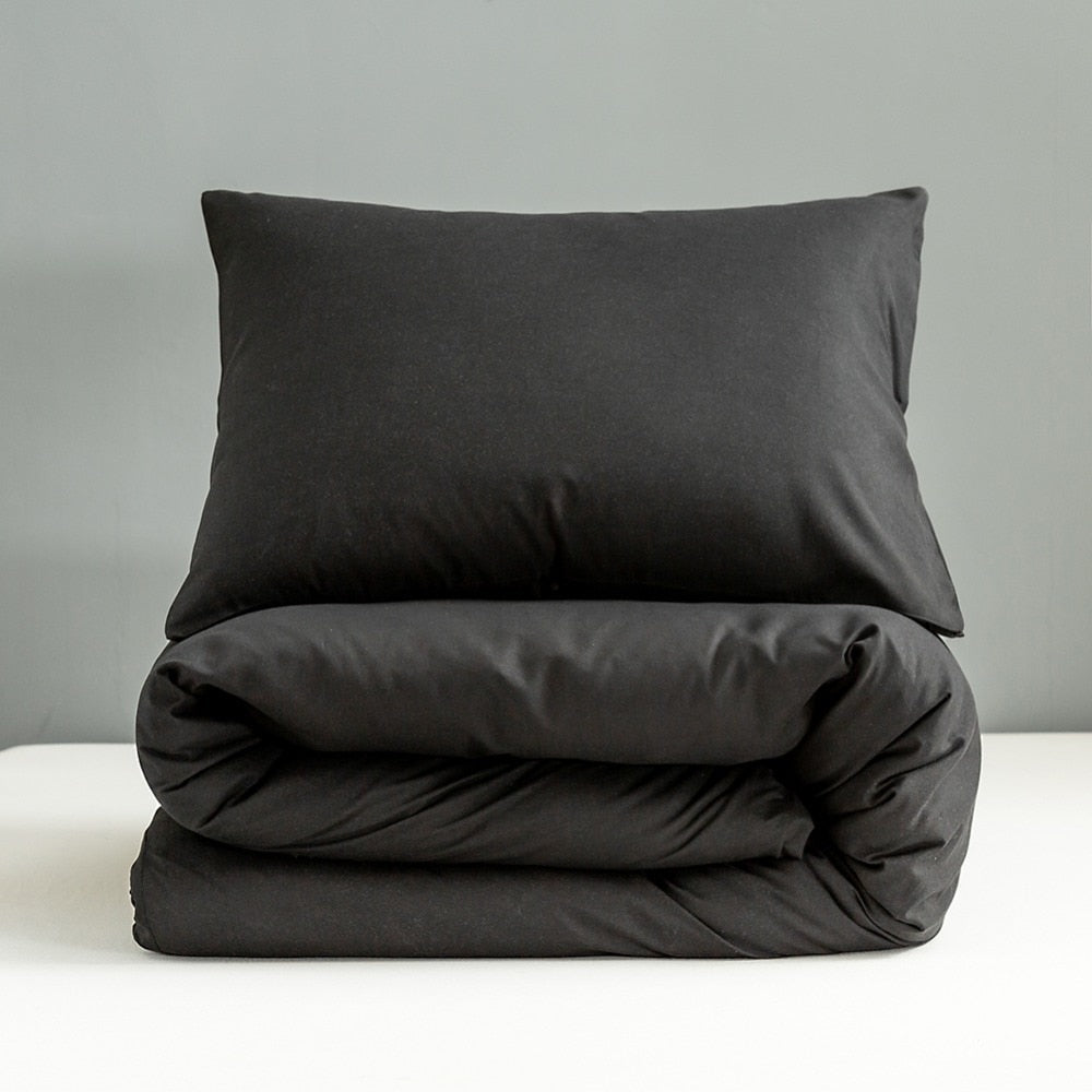 1pc Duvet Cover Queen Size Black Color Bedclothes Comforter Cover King edredom Microfiber Quilt Cover(without pillowcase